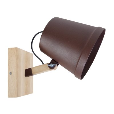 TOSEL Factory applique bois hetre t&ocirc;le acier 20x15x28 cm marron 31683