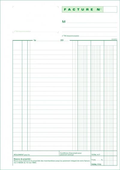EXACOMPTA Facturier avec mention TVA en dupli - 3287E -  - 29,7 x 21 cm