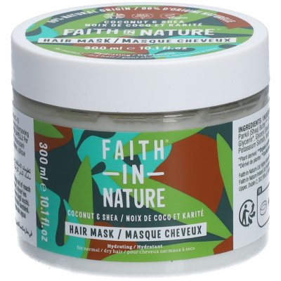 FAITH IN NATURE  - Masque cheveux coco et beurre de karit&eacute; 300ml