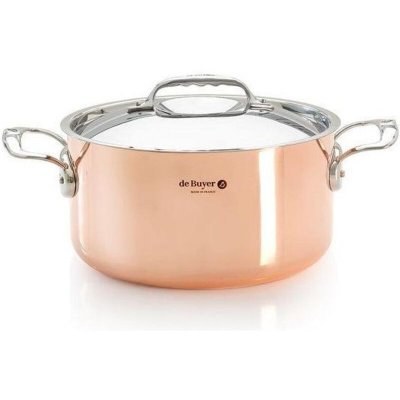 DE BUYER Faitout avec couvercle cuivre Prima Matera induction - &oslash; 28 cm