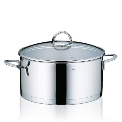 KELA Faitout Cailin en inox 18/10 ; 24x11.5 cm (&Oslash;xH); argent&eacute;; rond(e)