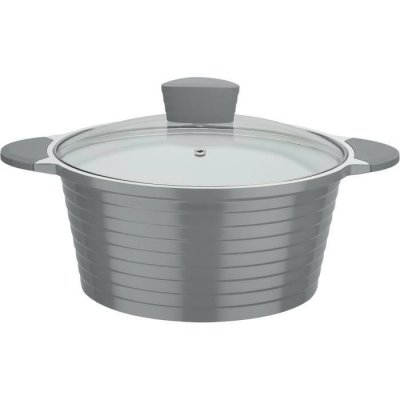 GSW Faitout fonte daluminium -  - BOLERO - 28 cm - Induction - Gris / Blanc 