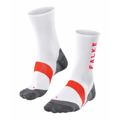 FALKE  Chaussette v&eacute;lo Bc6 White Homme Gris/Blanc/Rouge taille 37/38