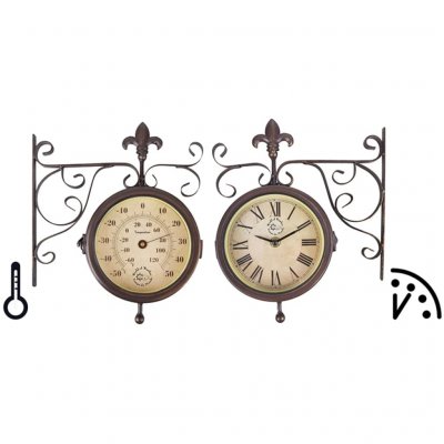 Fallen Fruits Horloge ext&eacute;rieure Double Face/Heure & thermom&egrave;tre