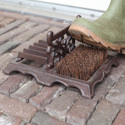 ESSCHERT DESIGN Fallen Fruits LH219 Brosse et raclette pour Bottes Marron