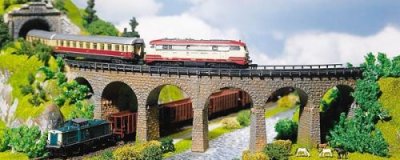 FALLER  2 Viaducs courbes-N - Trains miniatures : d&eacute;cors