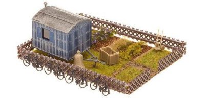 FALLER  - F180490 - Mod&eacute;lisme - Jardin Ouvrier + Mobile-Home