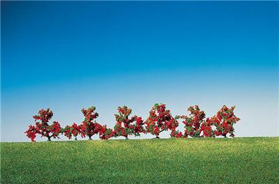 FALLER  - F181476 - Mod&eacute;lisme - Buissons Fleur Rouge - 6 Pi&egrave;ces