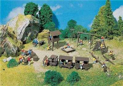 FALLER  - Mod&eacute;lisme accessoires de d&eacute;cor H0 - Terrain d'aventure