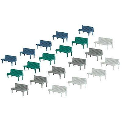 FALLER  - Mod&eacute;lisme accessoires de d&eacute;cor HO - Mobilier : Bancs
