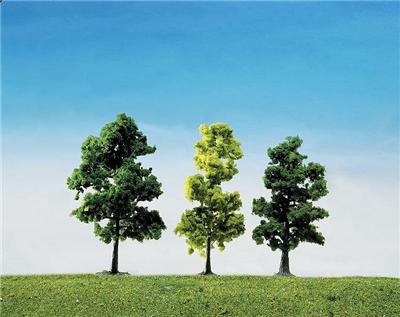 FALLER  - Mod&eacute;lisme accessoires de d&eacute;cor HO - V&eacute;g&eacute;tation - Arbres : Assortiment de 5 arbres de for&ecirc;t