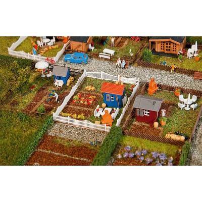FALLER  Set jardin ouvrier 2-N - B&acirc;timent pour train miniature