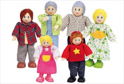 HAPE Famille joyeuse maison de poup&eacute;e