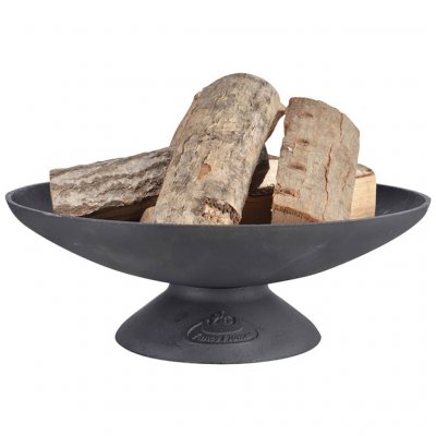 ESSCHERT DESIGN Fancy Flames - Foyer brasero rond pour b&ucirc;ches en fonte Diam&egrave;tre 50 cm