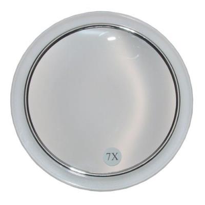 GENERIQUE Fantasia - Miroir grossissant ( x 7) - 3 ventouses - Acrylique - Contour argent&eacute; - &oslash; 19 cm