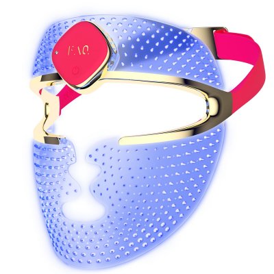 FOREO FAQ 201 Traitement masque visage appareil anti-&acirc;ge &agrave; LED RVB en pur silicone