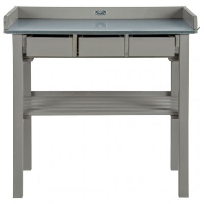 ESSCHERT DESIGN Farm Folklore - Table de jardinage en pin et zinc gris