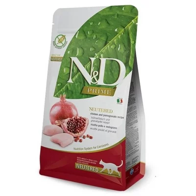 N&D PRIME Farmina N&D Grain Free Neutered poulet, grenade - lot % : 2 x 5 kg