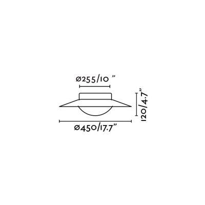 FARO BARCELONA  62146&nbsp;&ndash;&nbsp;Side plafon &Oslash;450&nbsp;Noir/Or satin&eacute; LED 20&nbsp;W 3000&nbsp;K