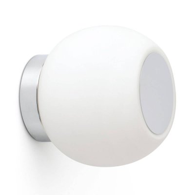 FARO BARCELONA  Applique LED Moy en chrom&eacute; avec abat-jour en verre
