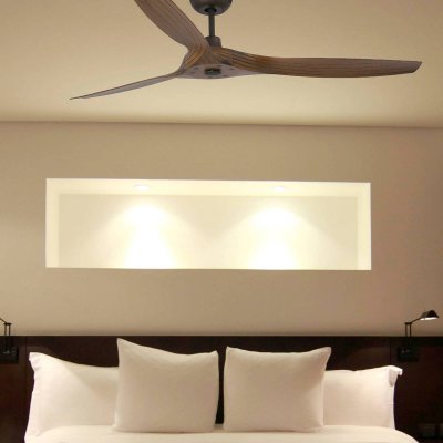 FARO BARCELONA  Ventilateur plafond Morea L DC 3 pales brun fonc&eacute;