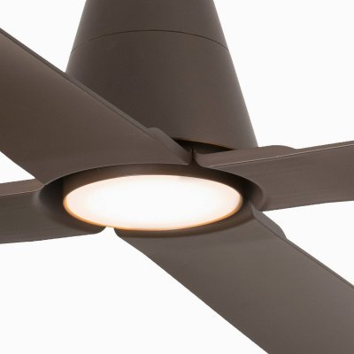 FARO BARCELONA  Ventilateur plafond Typhoon L lampe LED IP44 brun