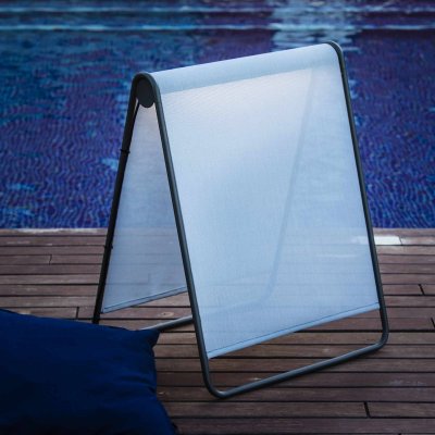FARO BARCELONA Faro Cadaques - Lampadaire Ext&eacute;rieur LED Gris 18W 3000K Bleu IP65