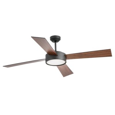 FARO BARCELONA Faro Hydra - Ventilateur de Plafond LED 132cm Noir 4 Pales 16W