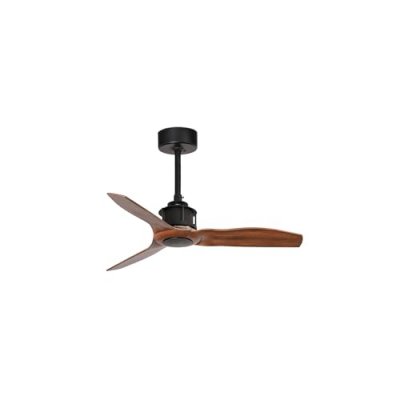 FARO  Just Fan Xs - Ventilateur de plafond en bois noir avec moteur DC 3 lames 81cm
