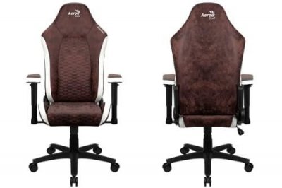 AEROCOOL Fauteuil  crown aerosuede (marronblanc) ACGC-2039101.R1