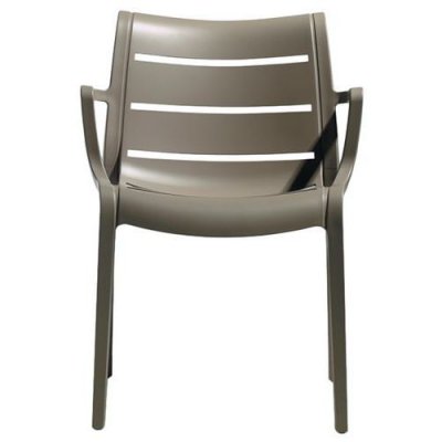 S CAB Fauteuil chaise Sunset en technopolym&egrave;re gris tourterelle