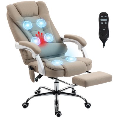 Fauteuil De Bureau Direction Massant Chauffant Tissu