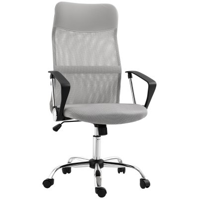 Fauteuil de bureau manager tissu maille gris