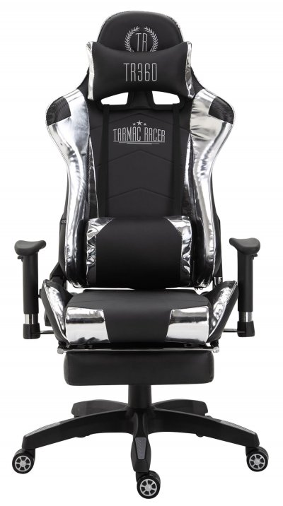 CLP Fauteuil de bureau turbo xl en similicuir , noir / blanc/kunstleder (metallic)