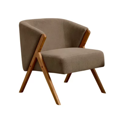 GENERIQUE Fauteuil Design C&ocirc;tel&eacute; ""Jules"" 72cm Taupe