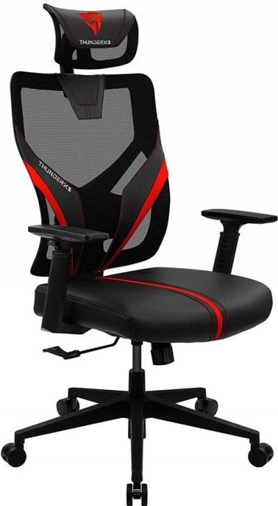 THUNDERX3 Fauteuil ergonomique  Yama1 (Noir/Rouge) 