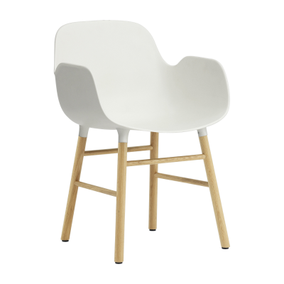 NORMANN COPENHAGEN Fauteuil Form avec structure en bois Blanc 