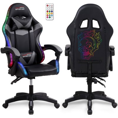 AMSTRAD Fauteuil Gamer  900 Led Skull