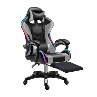 INOVALLEY Fauteuil GAMER Massant HP Bluetooth Gris/Noir