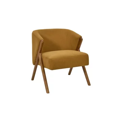 GENERIQUE Fauteuil - Home Deco Factory - Jules - Design R&eacute;tro Chic - Jaune