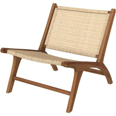 MAISON PAVANE Fauteuil Kilka en teck et rotin naturel fitrit