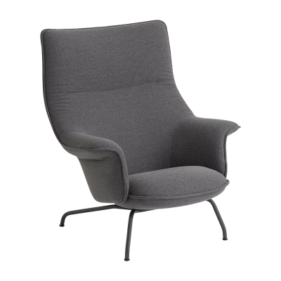 MUUTO Fauteuil lounge Doze tissu Ocean 80 gris fonc&eacute; - 
