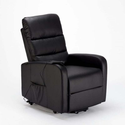 LE ROI DU RELAX Fauteuil relax &eacute;lectrique inclinable avec releveur en similicuir elizabeth design 