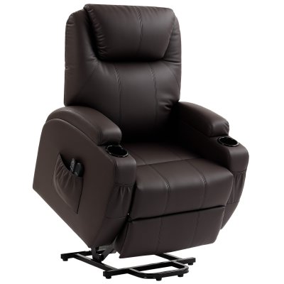 HOMCOM Fauteuil Releveur &Eacute;lectrique Inclinable Avec T&eacute;l&eacute;commande