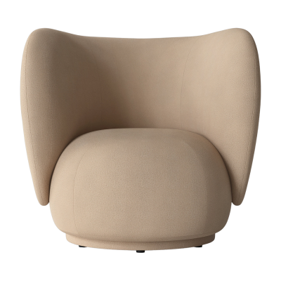 FERM LIVING Fauteuil - RICO Bross&eacute; L 87 x P 81,5 x H 79 cm, assise H 41 cm Sable