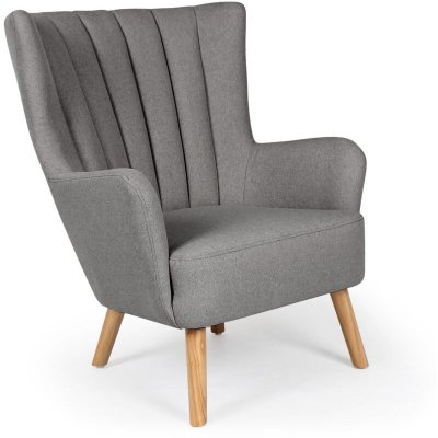 COTECOSY Fauteuil scandinave Vidal Gris - Gris fonc&eacute;
