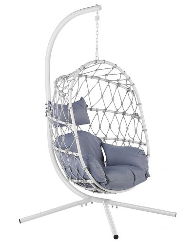 BELIANI Fauteuil suspendu avec support blanc adria 359514