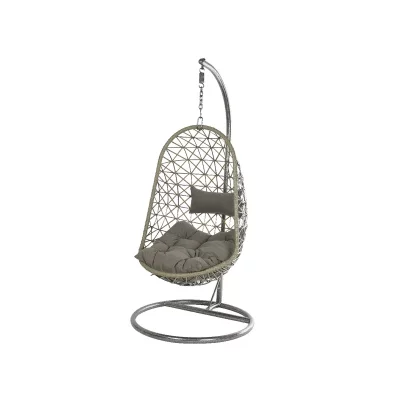 JARDIDECO Fauteuil suspendu Bologna Gris -  95 x 95 x 195 cm