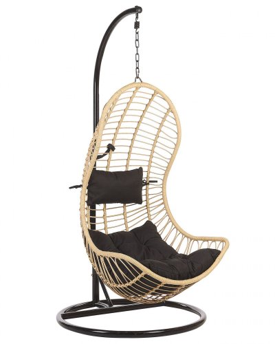 BELIANI Fauteuil suspendu en rotin clair avec support pineto 189888