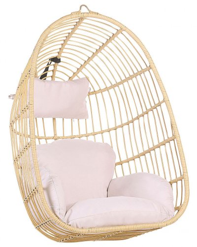 BELIANI Fauteuil suspendu en rotin clair casoli 190788
